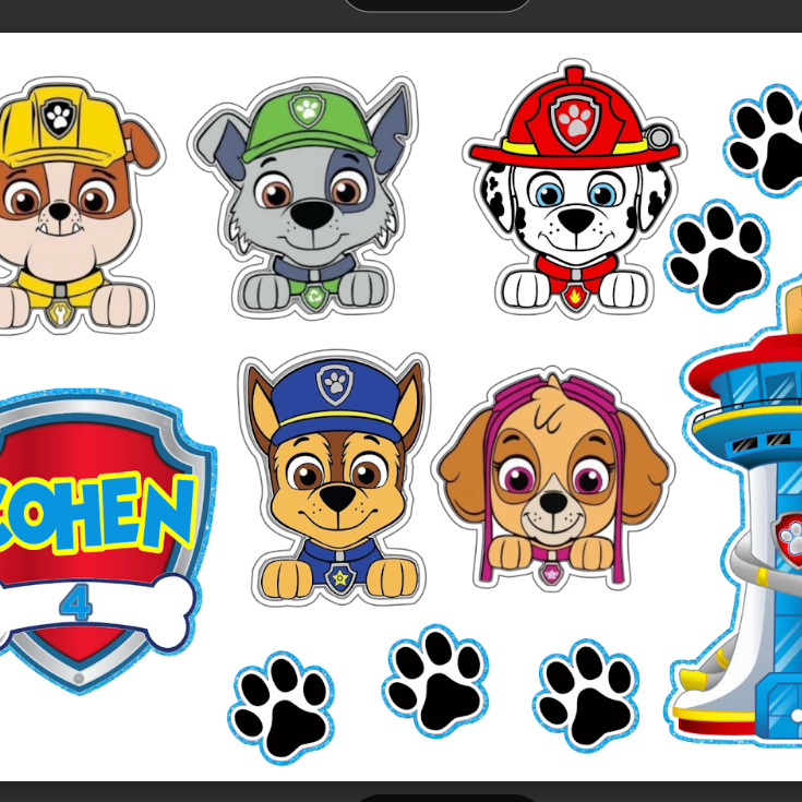 Paw Patrol Digitale Taartdecoratie – PNG – afbeelding 2