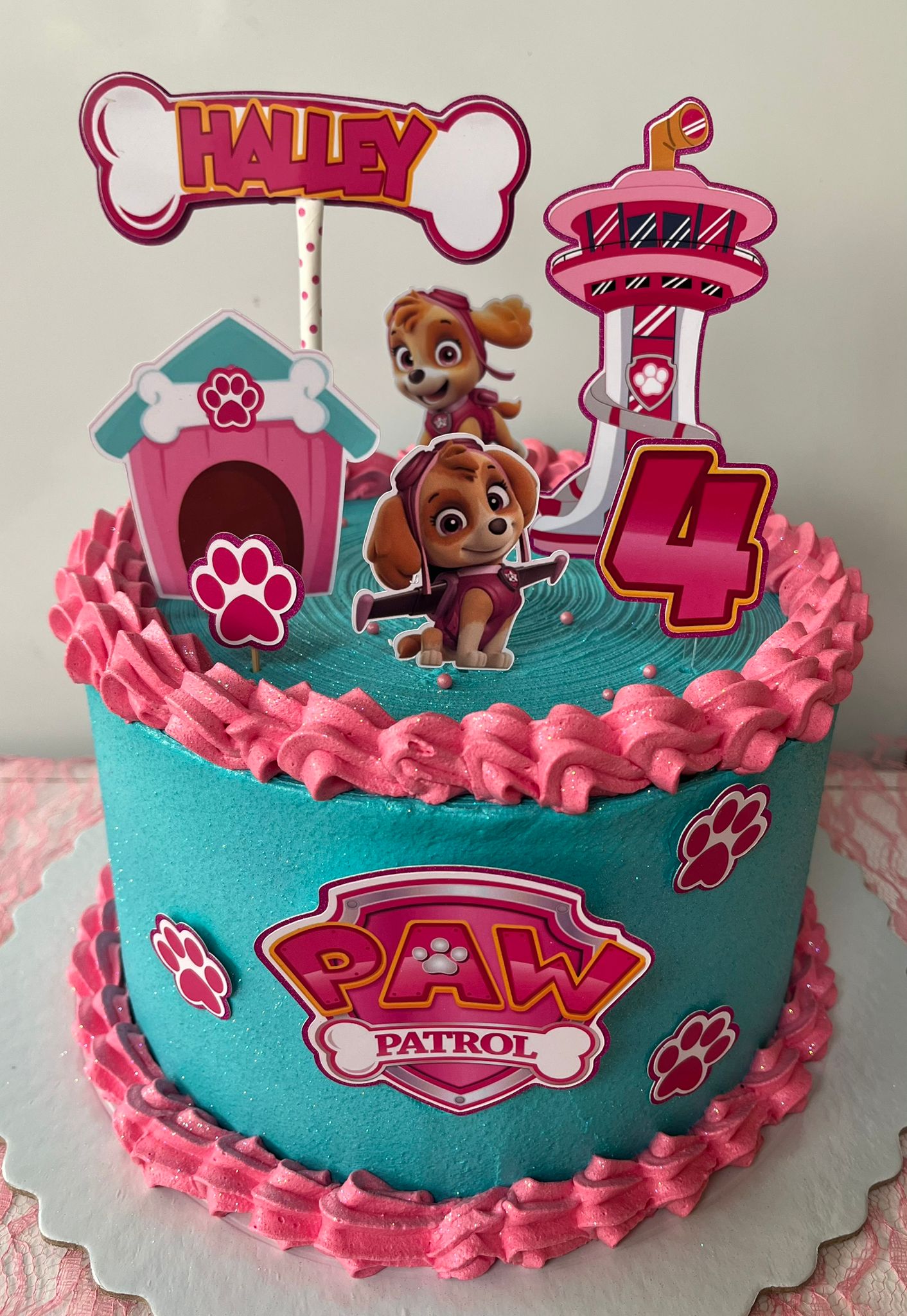 Paw Patrol Skye Taartdecoratie in Lagen – afbeelding 2
