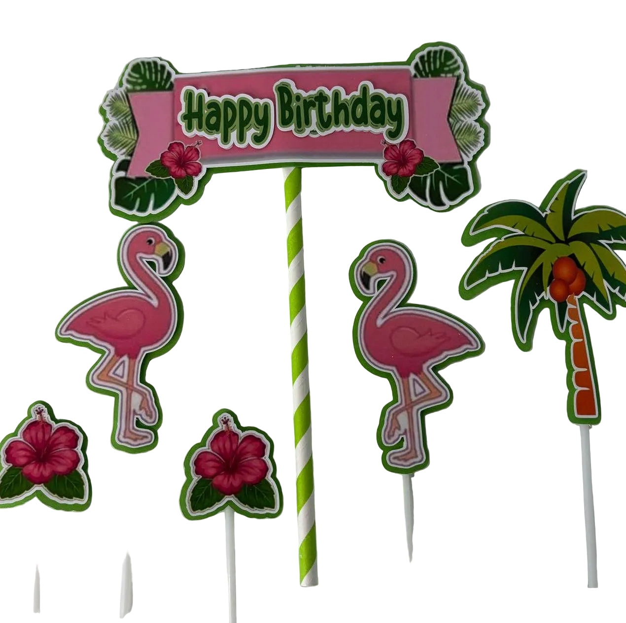 flamingo cake topper, tropical decoration, personalized flamingo topper, flamingo party, tropical cake, summer cake, topper for bakers