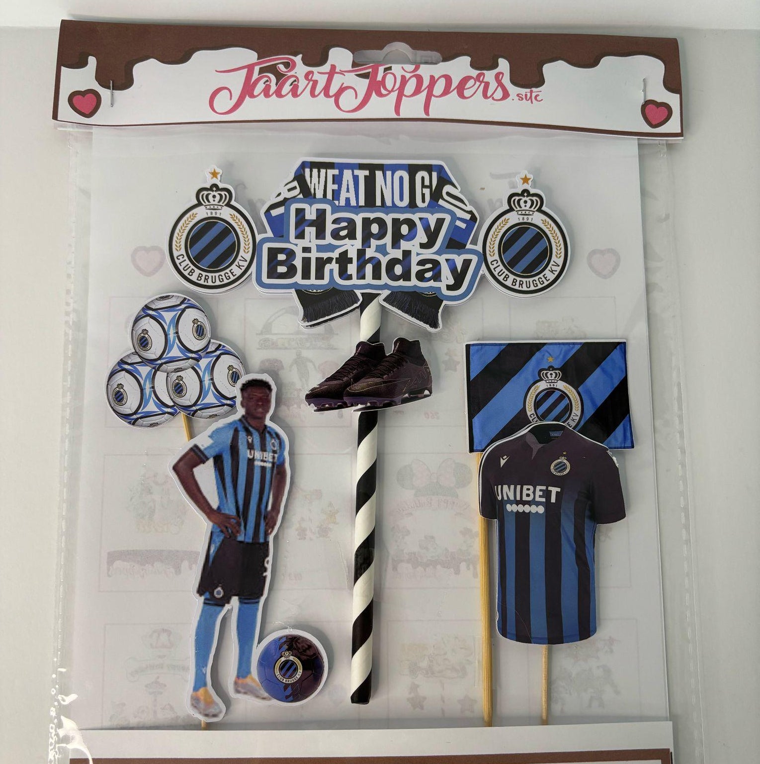 Brugge Football Club Cake Topper – 5 Pieces | 2-Tier Design