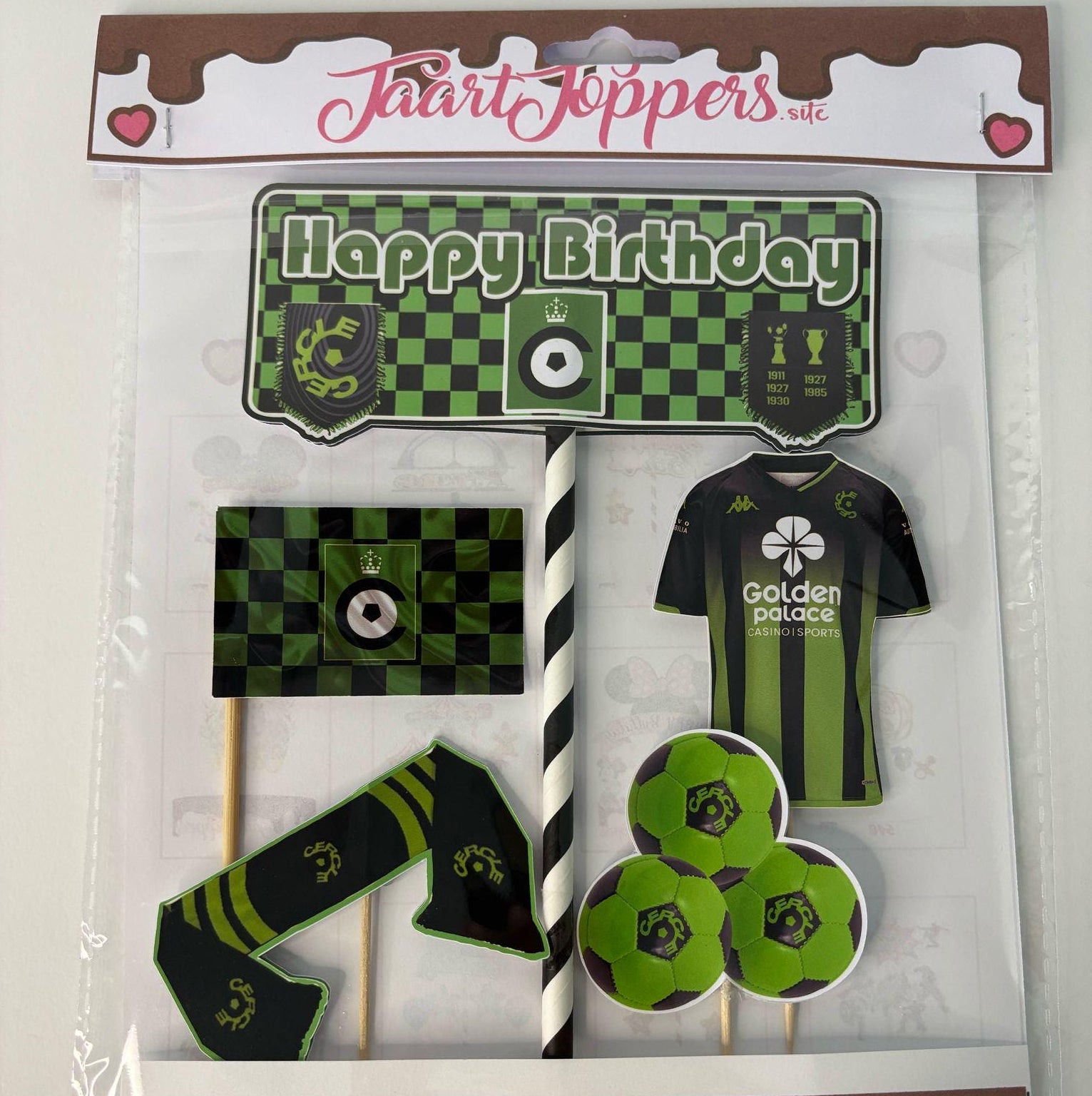 Cercle Football Club Cake Topper – 5 Pieces | 2-Tier Design