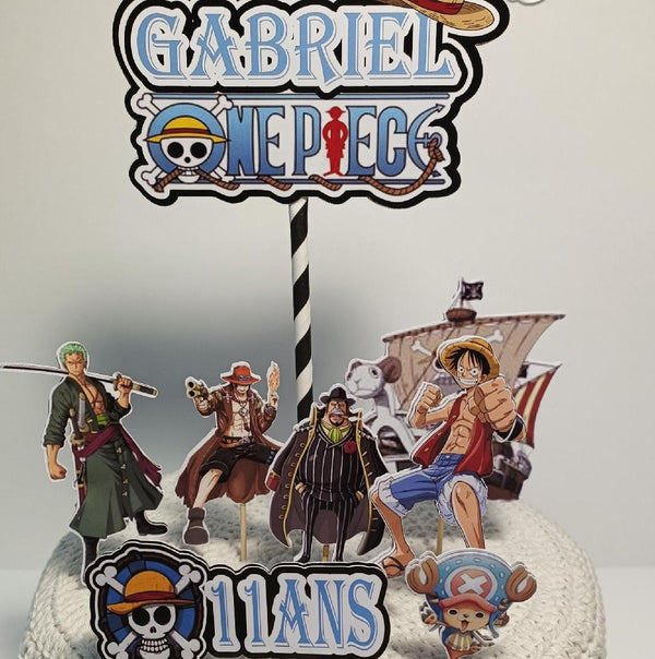 One Piece Taartdecoratie – Piratenthema – afbeelding 5