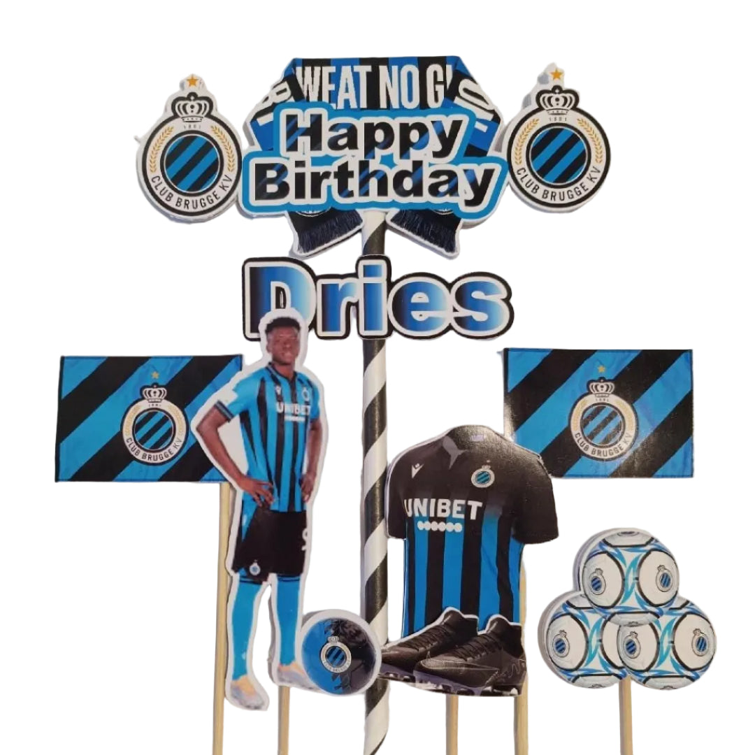 Brugge Football Club Cake Topper – 5 Pieces | 2-Tier Design