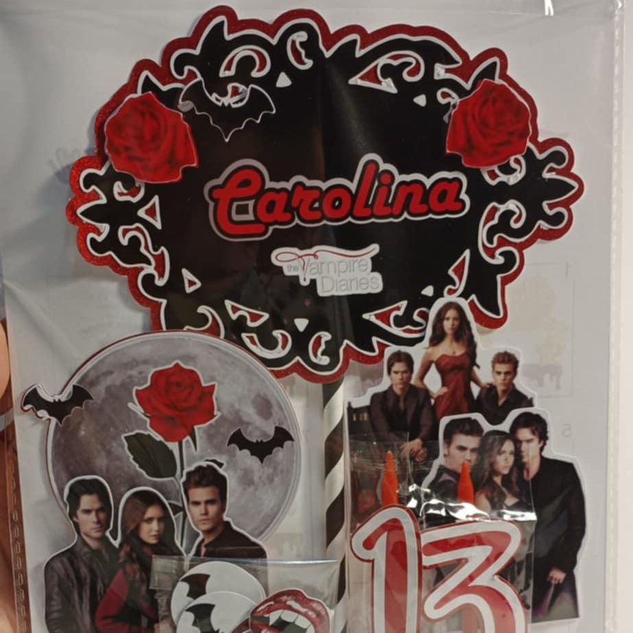 The Vampire Diaries Taartdecoratie in Lagen – afbeelding 6