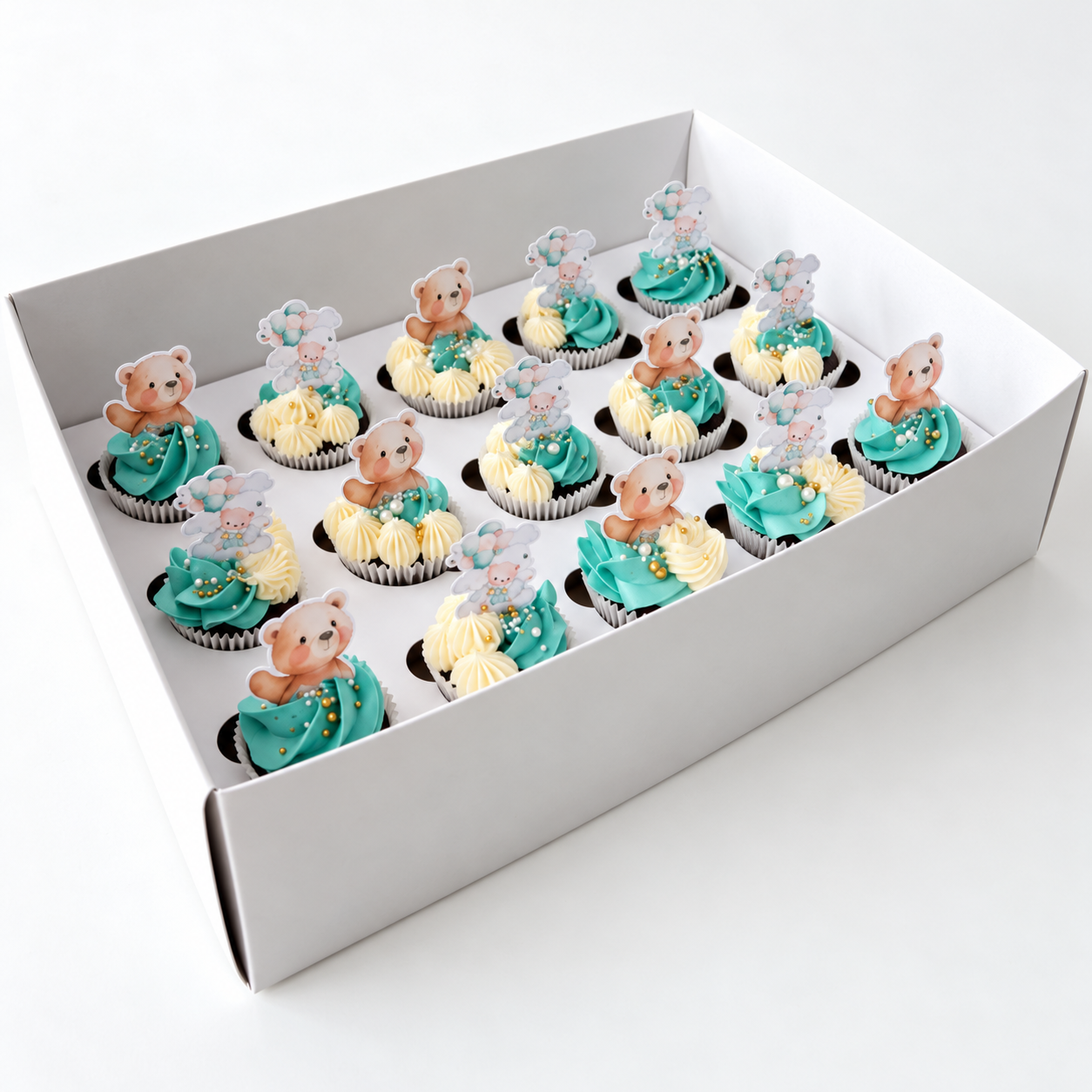 Mini toppers beertjes – gebruiksvoorbeeld, cupcakes niet inbegrepen
