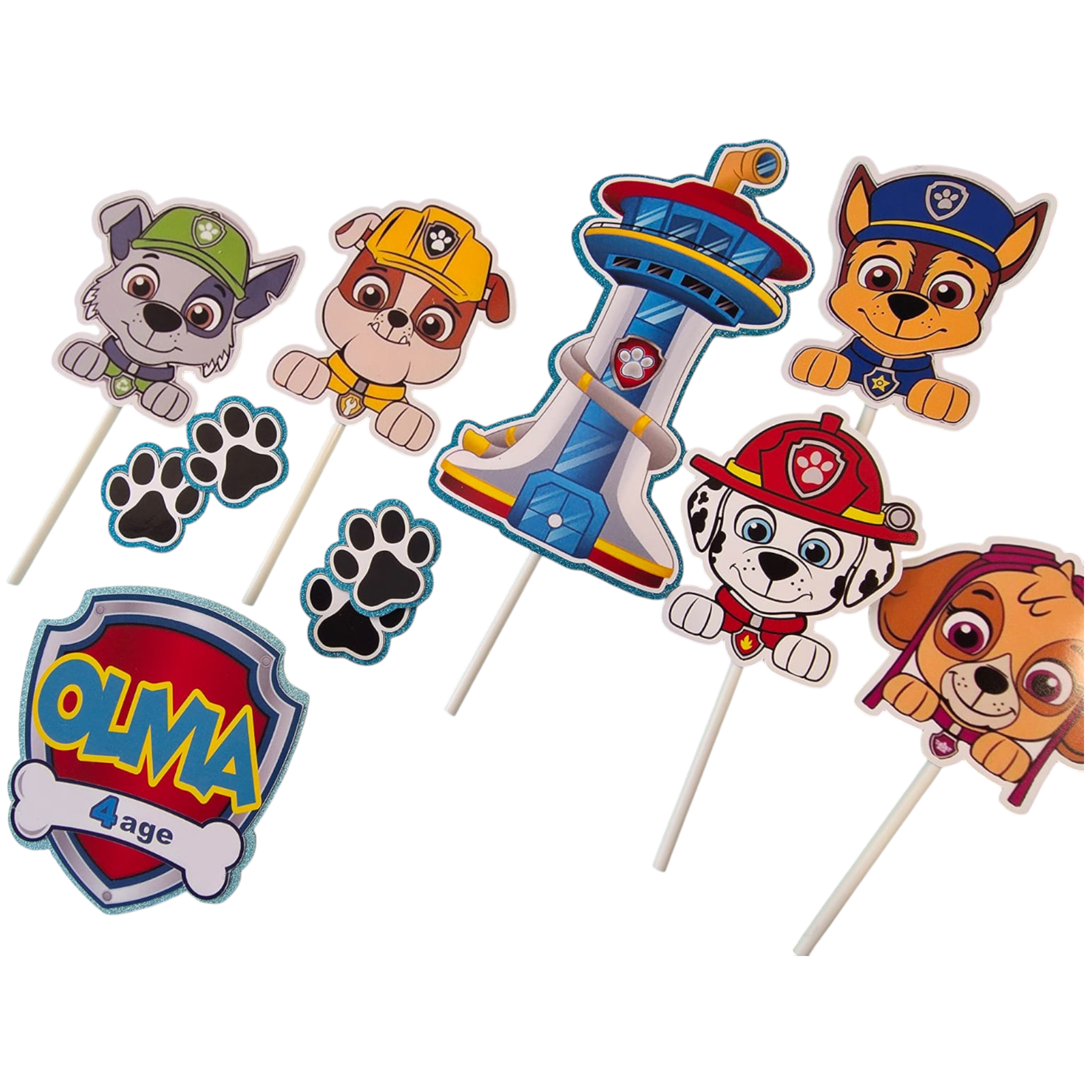 Paw Patrol Taarttopper – Met of Zonder Naam en Leeftijd – afbeelding 3