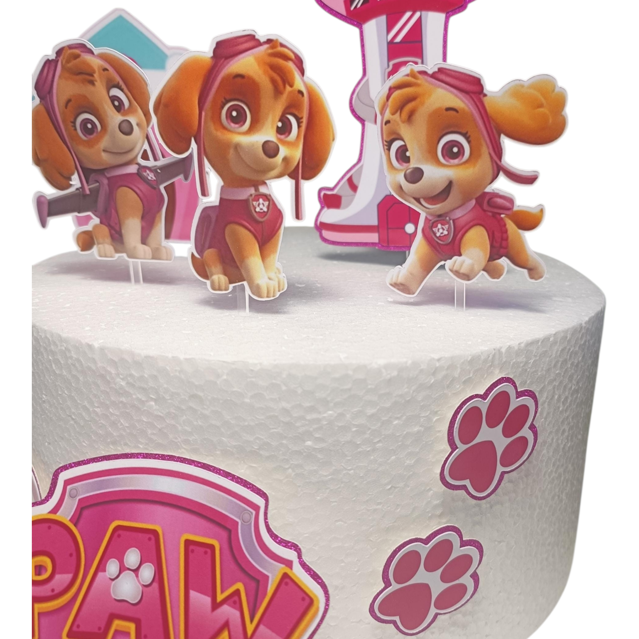 Paw Patrol Skye Taartdecoratie in Lagen – afbeelding 7